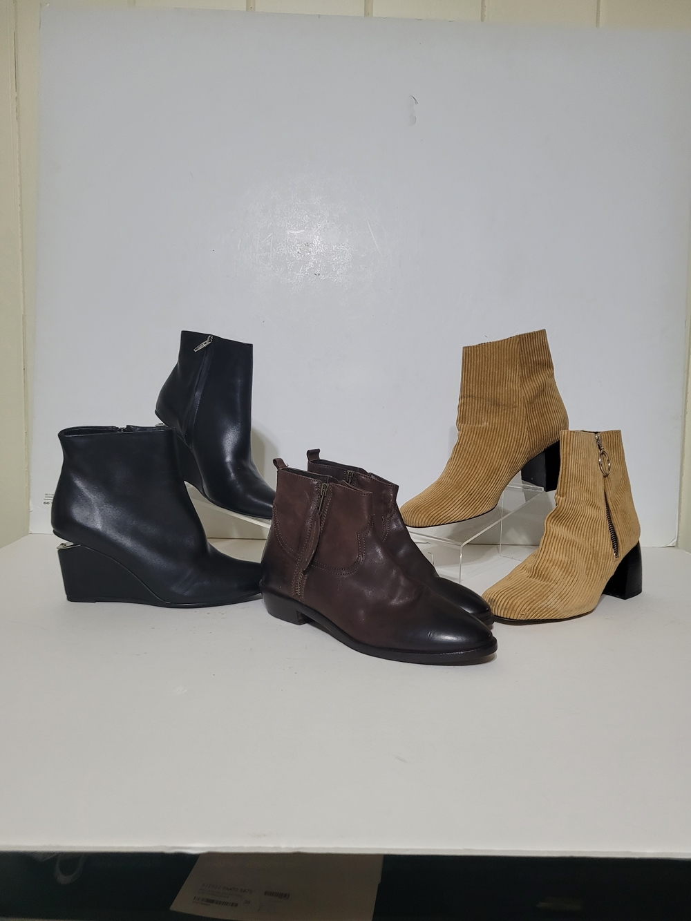 Alexander Wang Freebird Free People Ankle Zip Up Women Heel Wedge Boots Size 39